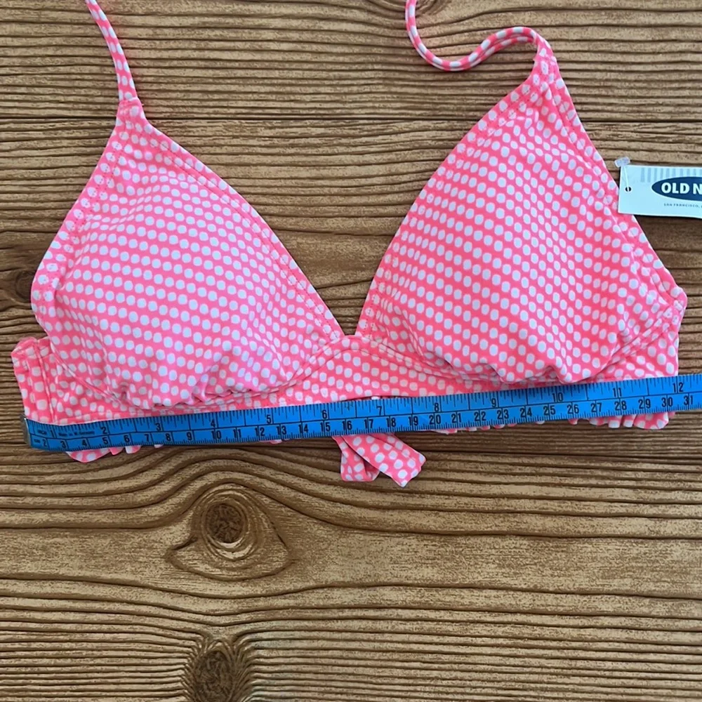 Host pick !!! Old Navy swim top Xsmall pink with white polka dots nwt